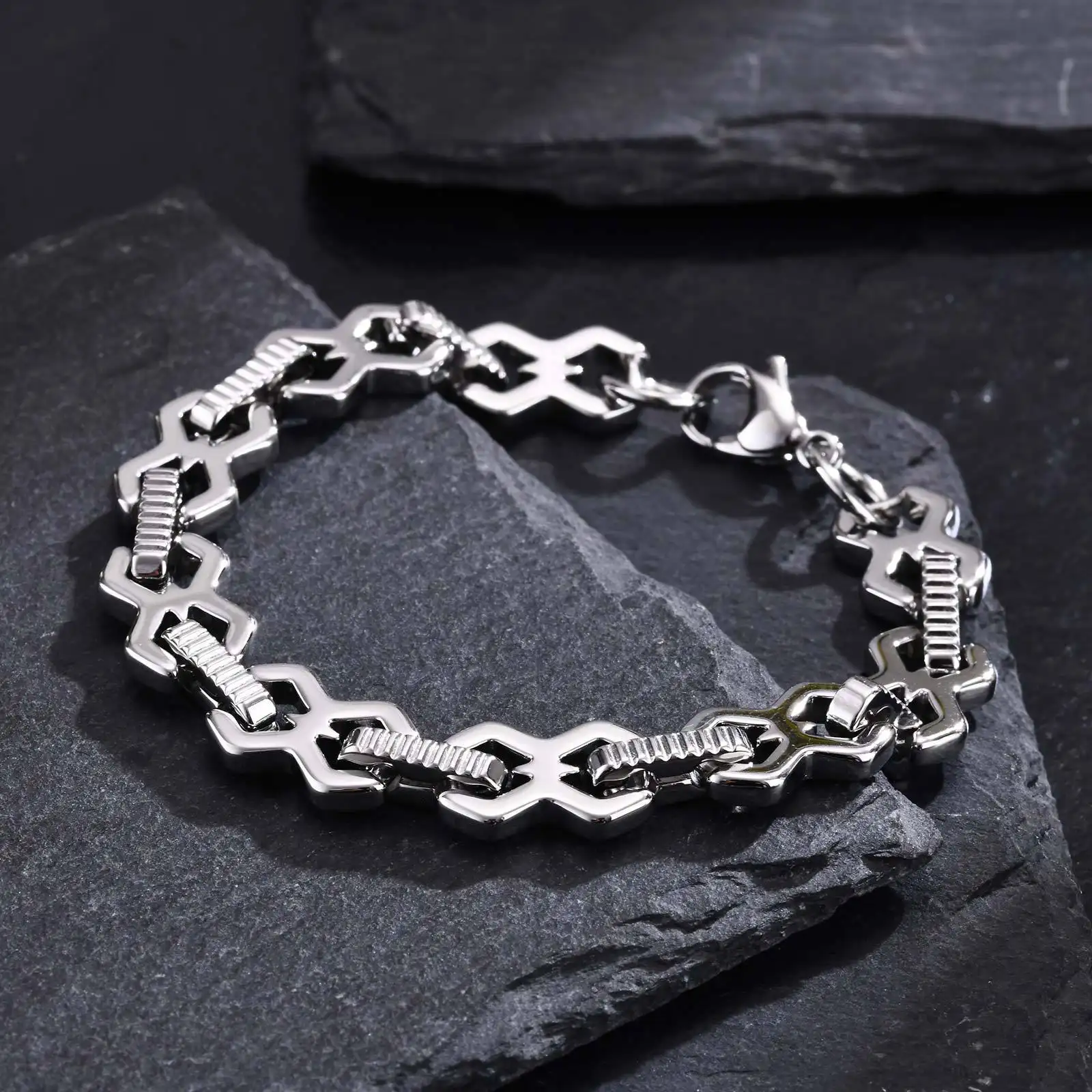 Minimalist Hip Hop Cool Alloy Bracelet