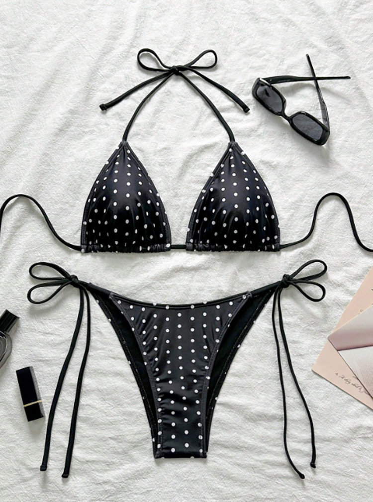 Womens Two-piece Swimsuit, Lace-up, Sexy Bikini For Hot Springs