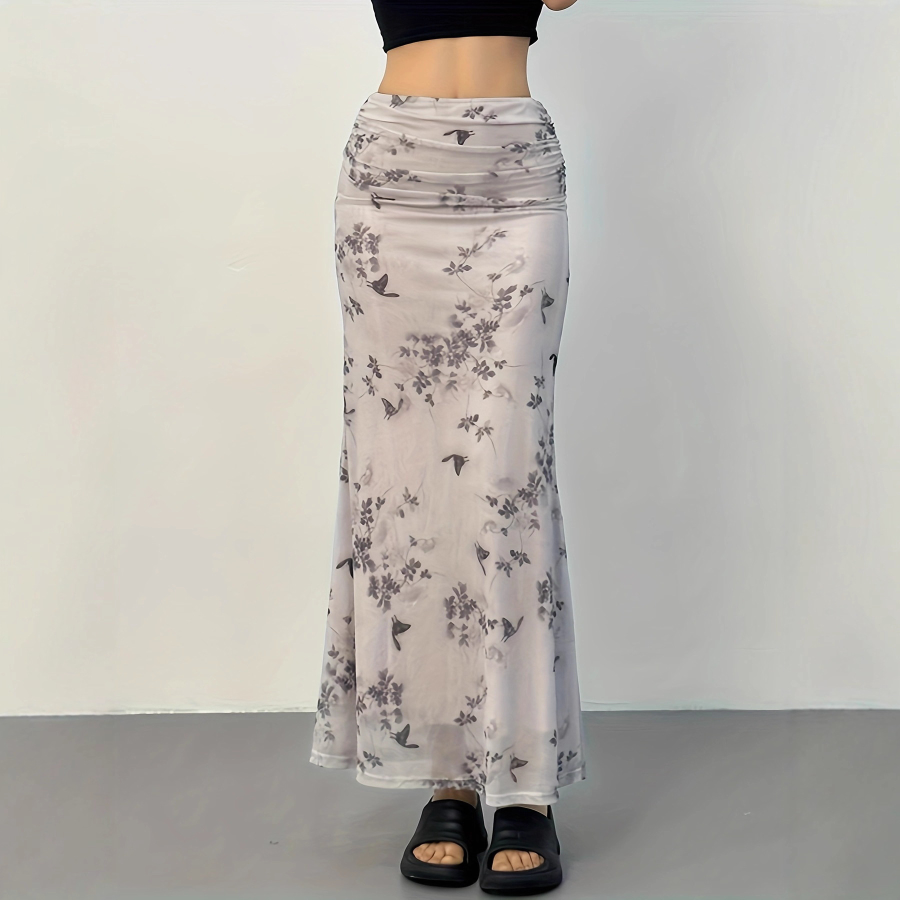 Fashionable Versatile Slim-fit Resort-style Digital Print