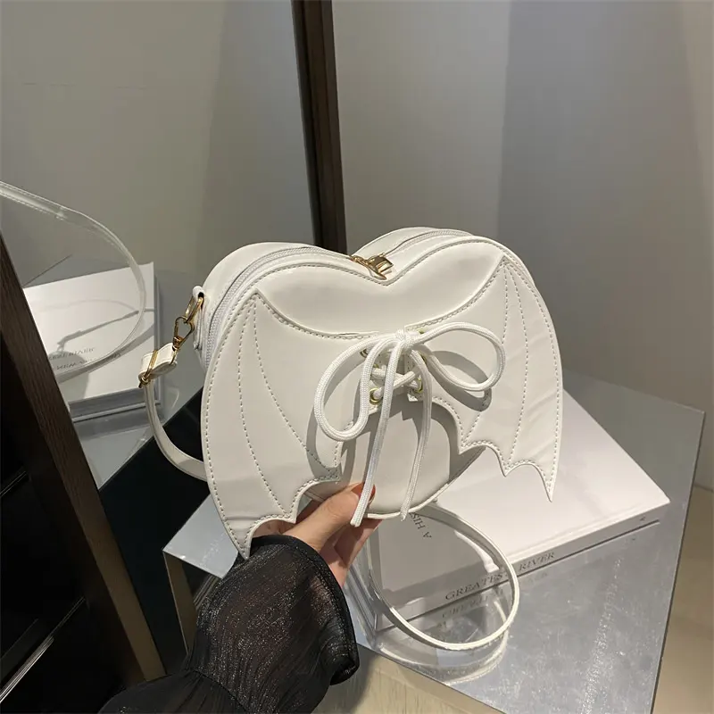 Heart Shape Bag Strap Design Bat Wings One Shoulder