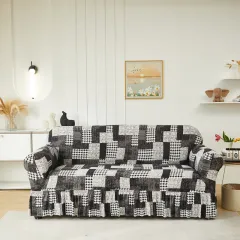 Four Seasons Printing All-inclusive Stretch Sofa Cover - Houndstooth - View 1