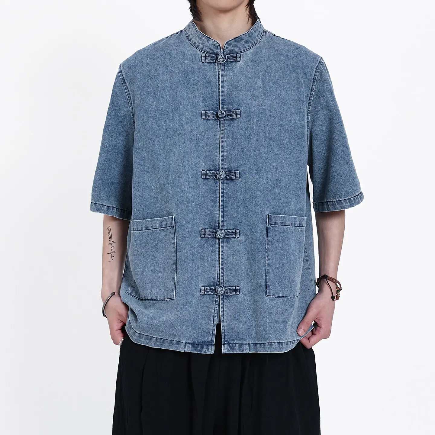 Mens Trendy HanfuTang Suit Shirt