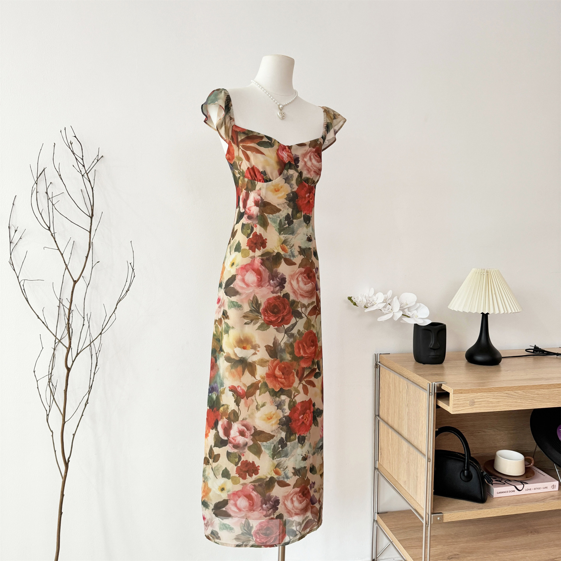 Women's Fashion Retro Waist-controlled Dress