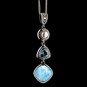 Silver Larimar Necklace