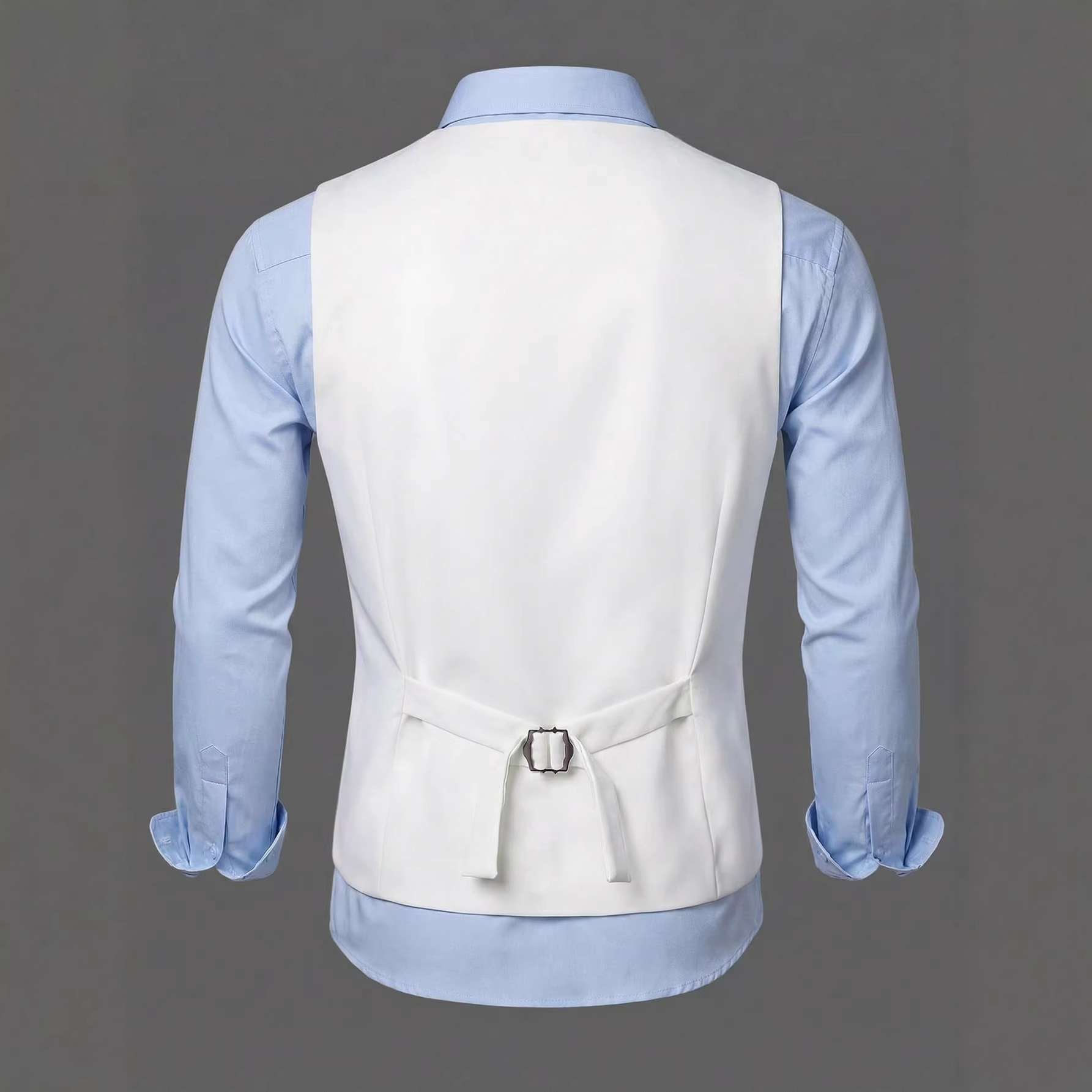 Men's Single-Breasted Suspender Suit Vest 3