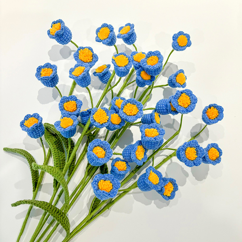 Hand-knitted Finished Yarn Bouquet Of Knitted Artificial Flowers 50