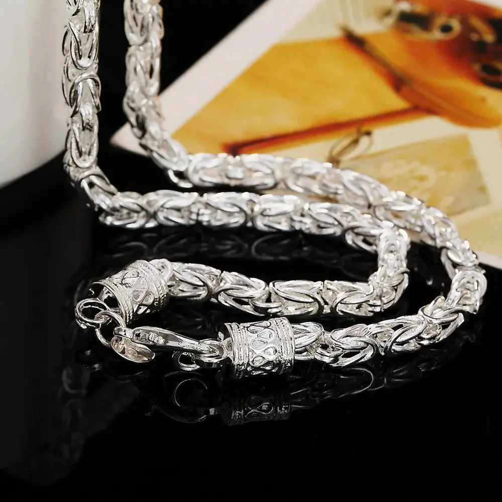 Men's Fashion Casual Silver Plated Dragon Head Necklace