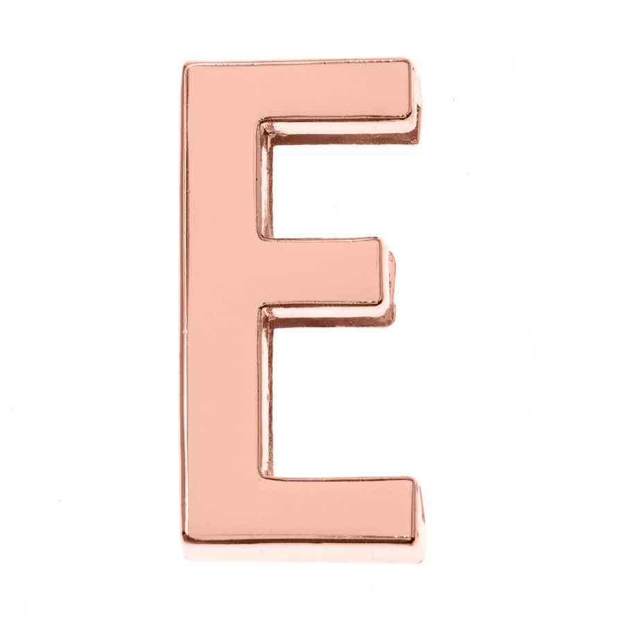 30Mm Rose Gold Letter E