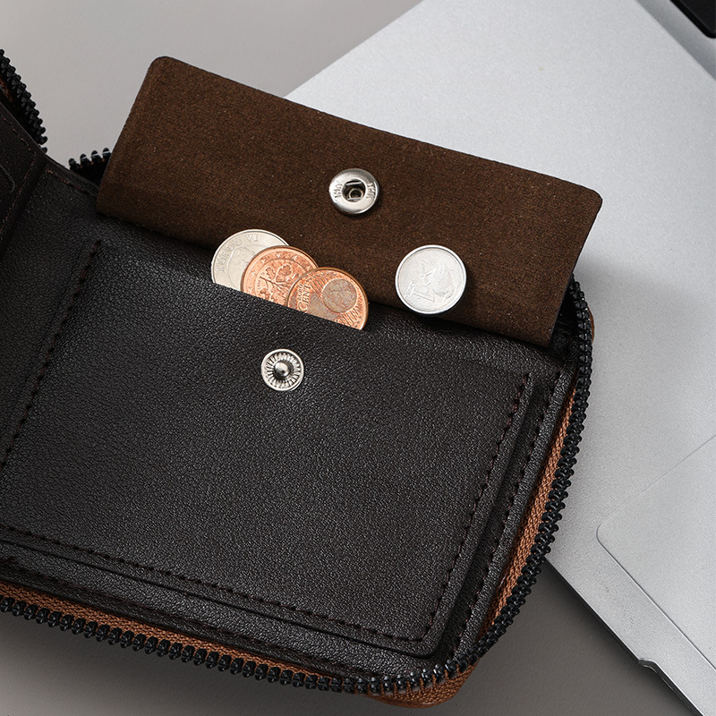 Mens Short Multi-functional Stylish Wallet With Multiple Card Slots