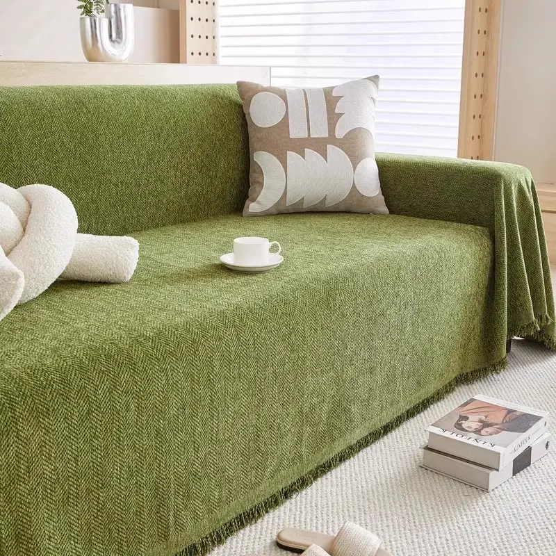 Herringbone Pattern Anti-scratching Four Seasons Universal Sofa