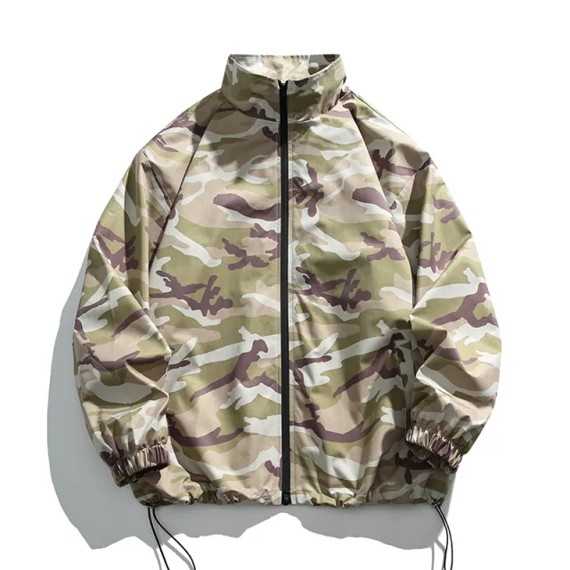 Fashion Plus size Loose Comfortable Running Sportswear Trendy Top Camouflage Coffee - Shop at LoveMi
