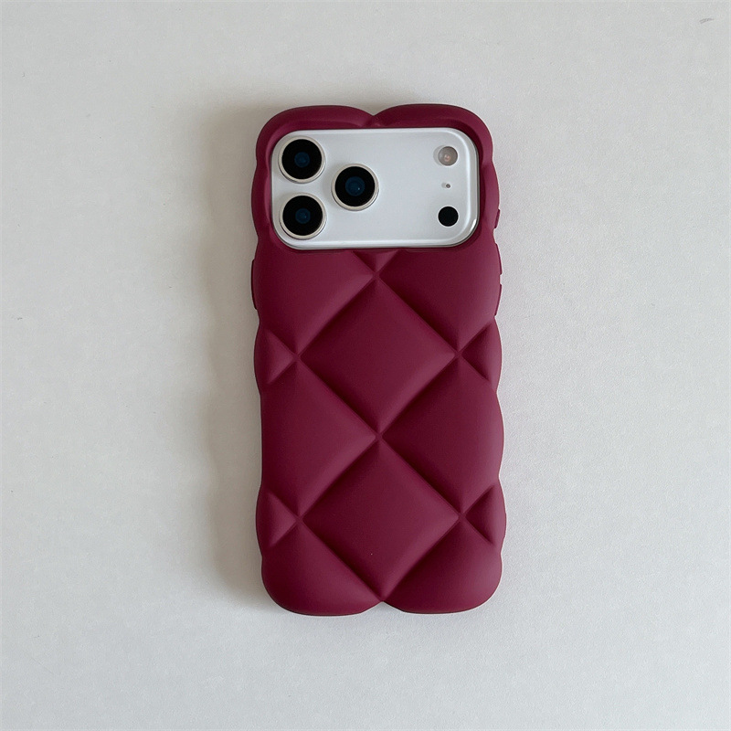 Leather Diamond Patterned Drop-proof Phone Case