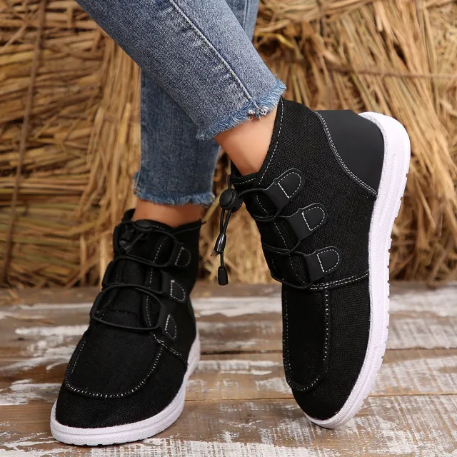 Martin Boots Thick Bottom Fleece lined Fashion Ladies Black - Shop at LoveMi