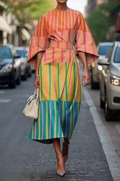 Female Creative Casual Printing Elegant Dress - 15Style - View 1