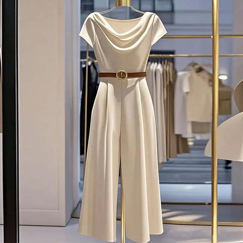 Elegant Style Satin Jumpsuit