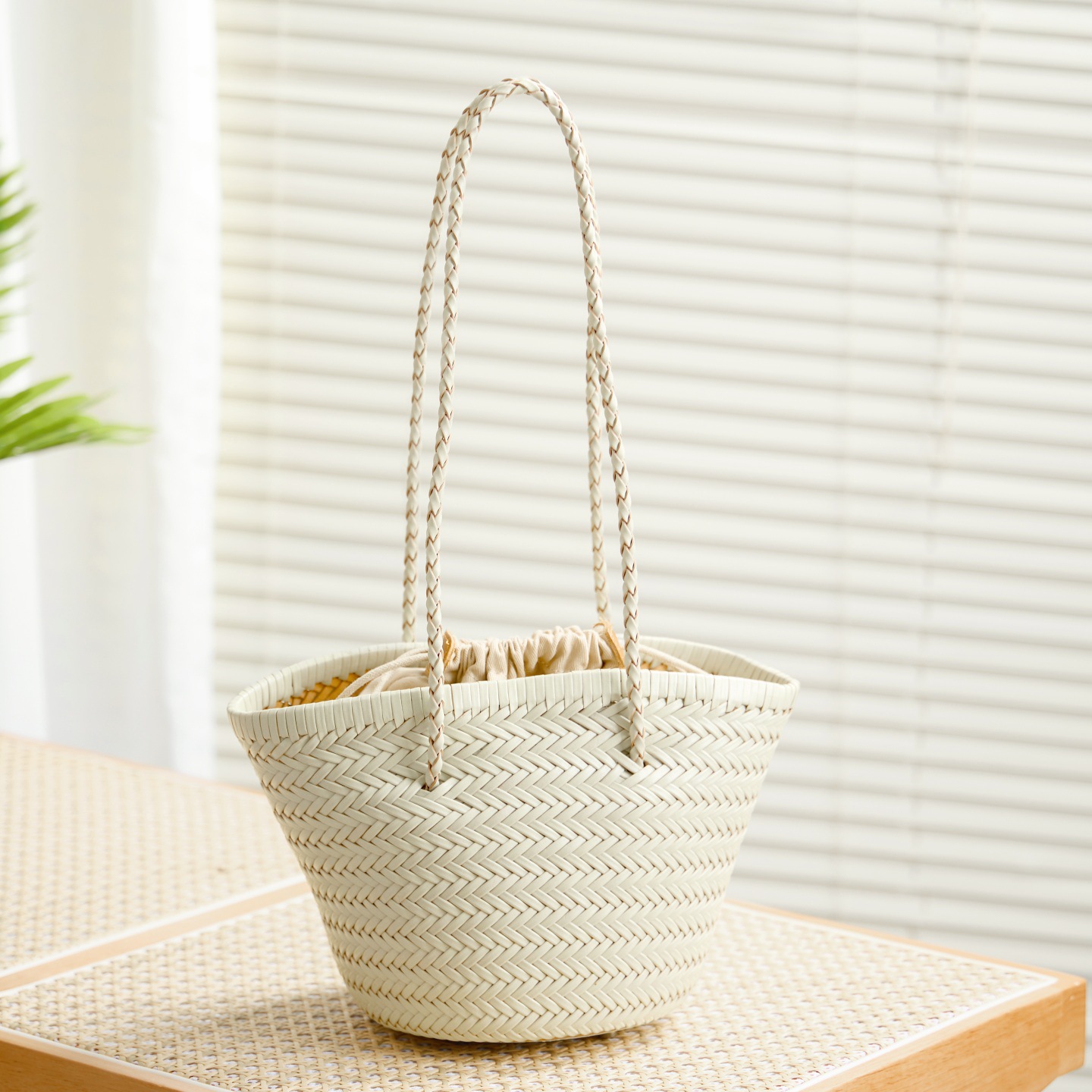 Leather Bucket Crossbody Bag, picture 4 of 5