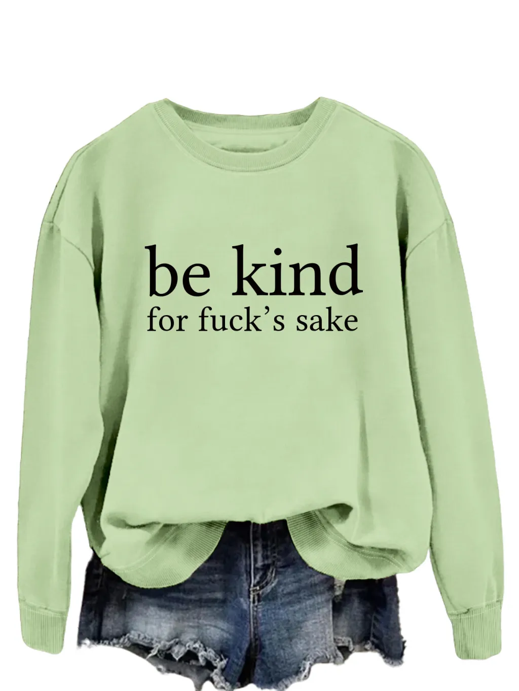 All-matching Women's Letter Simplicity Top - Olive