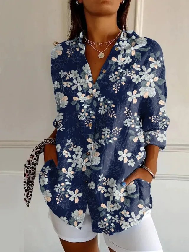 Long Sleeve Beach Travel Printed Shirt Yk2150Ny - Shop at LoveMi
