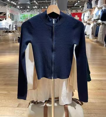 Women's Pure Color All matching Short Sweater Navy - Shop at LoveMi