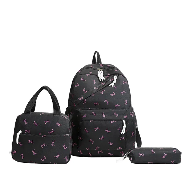 Cute Girl Campus High School And College Student Backpack Black - Shop at LoveMi