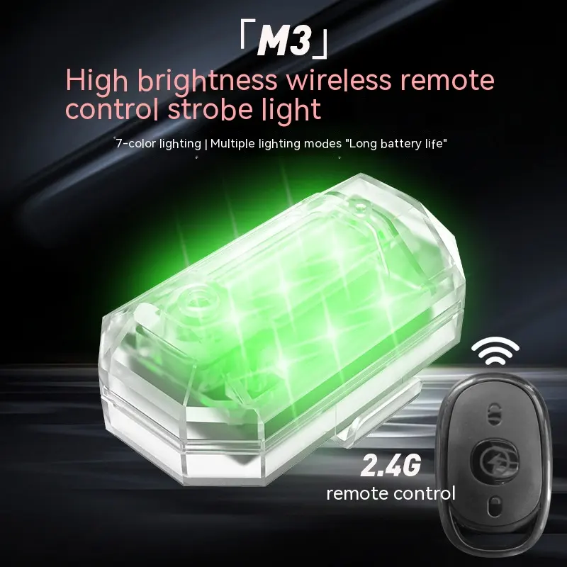 Strobe Light Remote Control Lamp Car Motorcycle