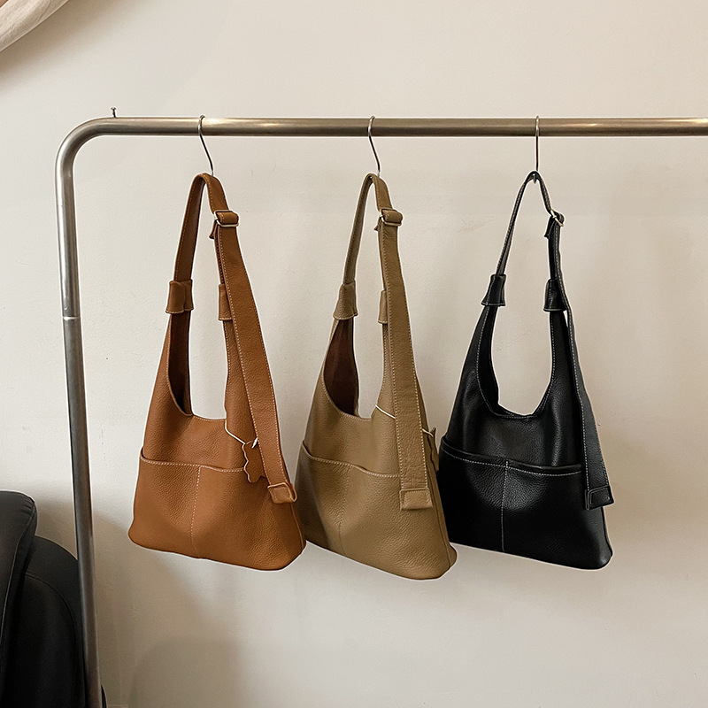 Leather Bucket Crossbody Bag, picture 4 of 6