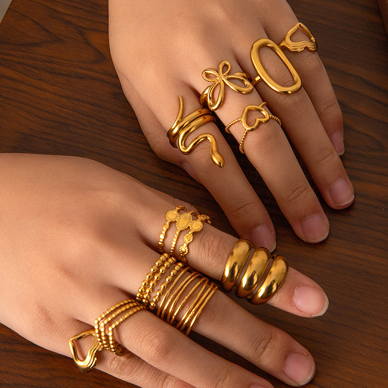 Irregular Non-fading Titanium Steel Ring For Women