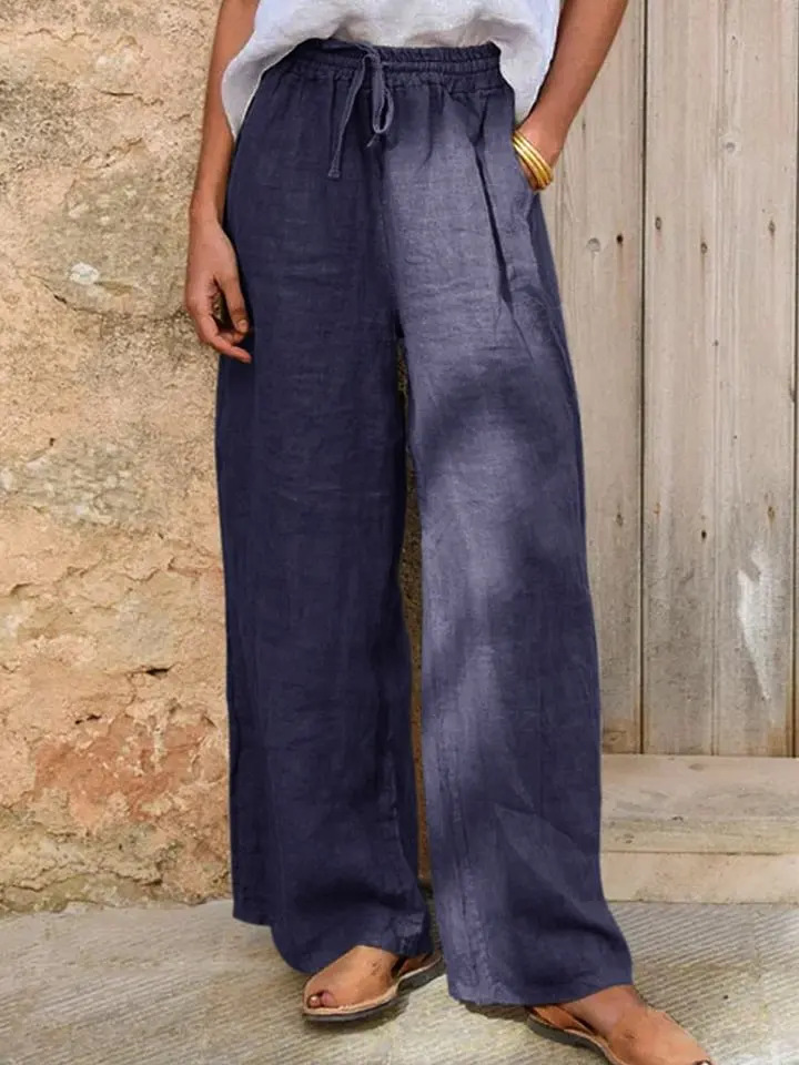 Casual Loose-fit Solid-color Drawstring Pants — foto 3