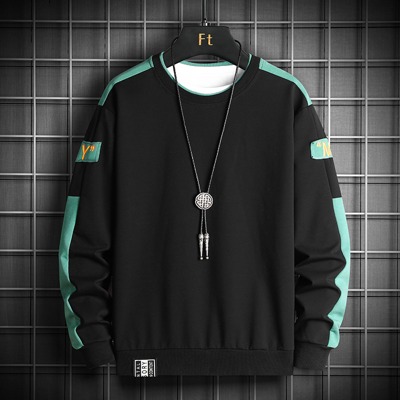 Men's Spring And Autumn Casual Sports Round Neck Sweater - Picture 6 of 11