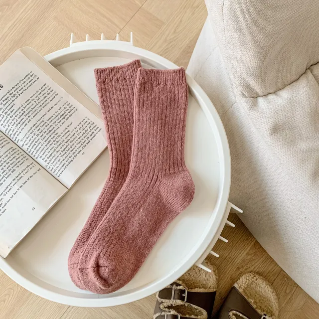 Japanese style Solid color Ankle Socks For Women Pink - Shop at LoveMi