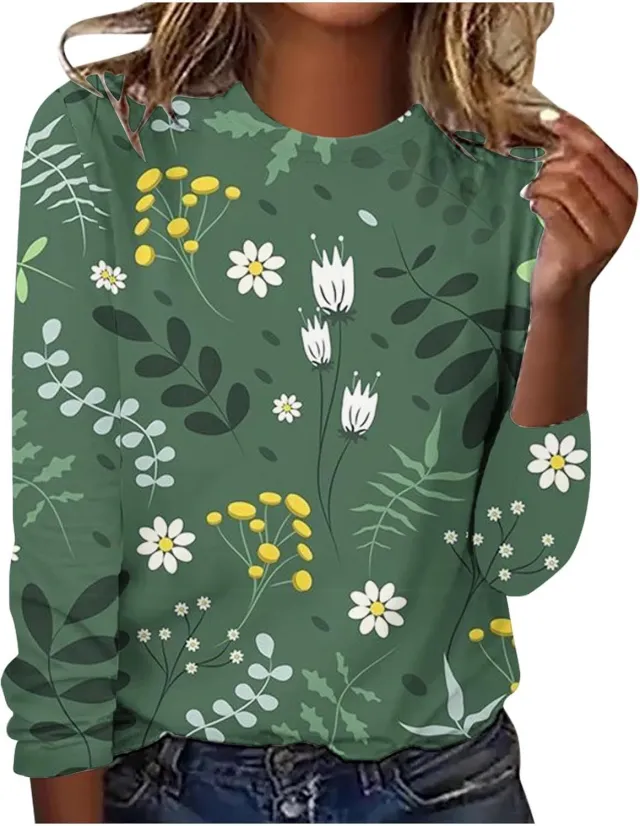 Round Neck T shirt Loose Casual Top Women Jyq4710401 3Xl - Shop at LoveMi