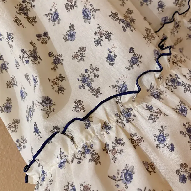 Girls' Long Sleeve Floral Dress