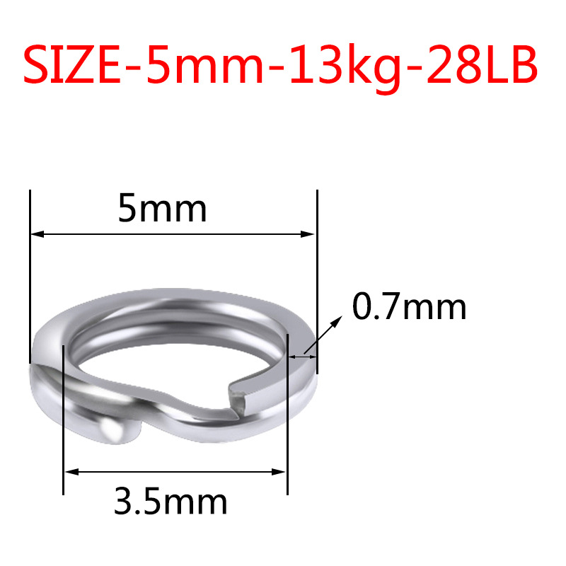 Title 4, Reinforced Lure Double Ring Stainless Steel Fla...