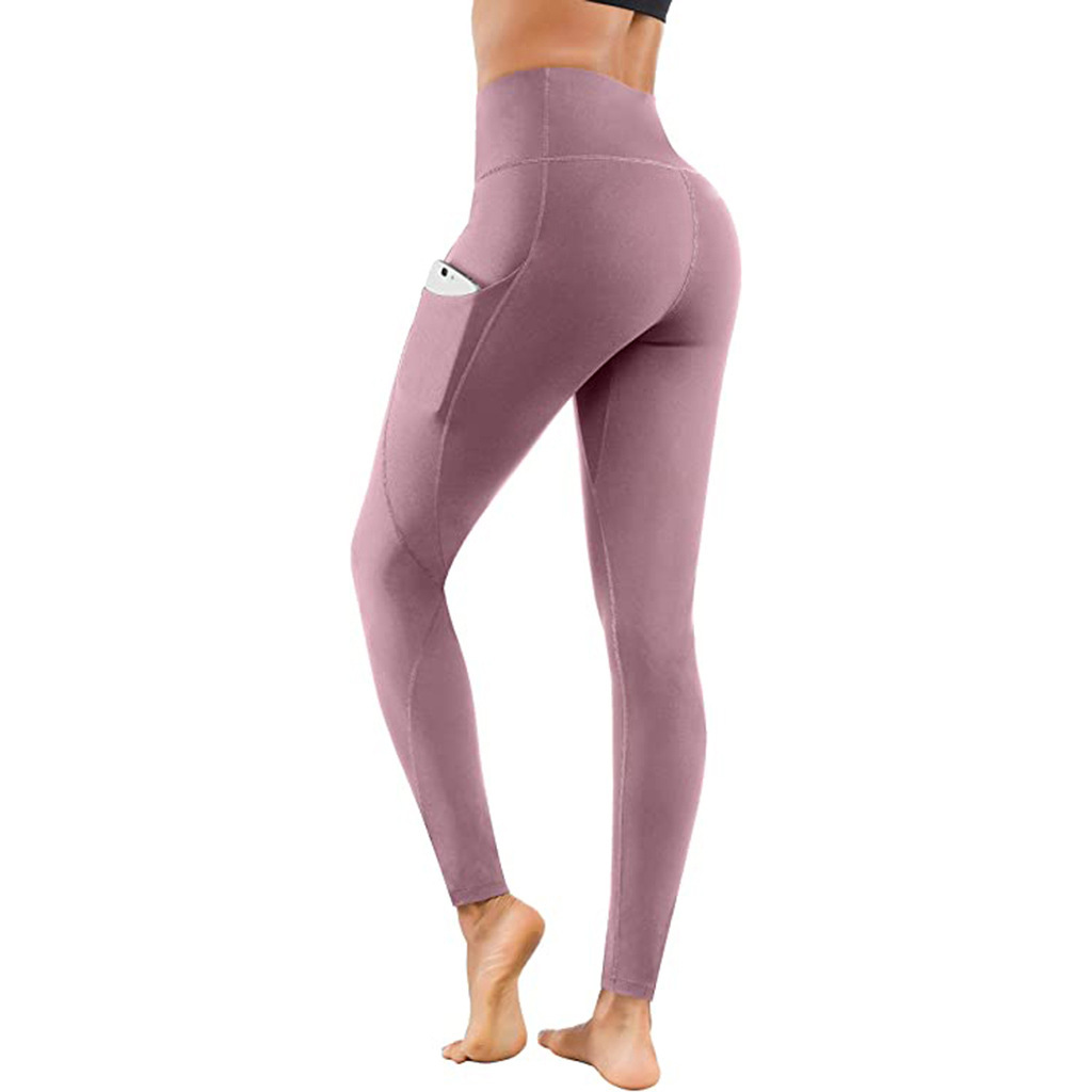 Title 3, Damen Fitness Leggings, uni, hoher Bund, Push-U...