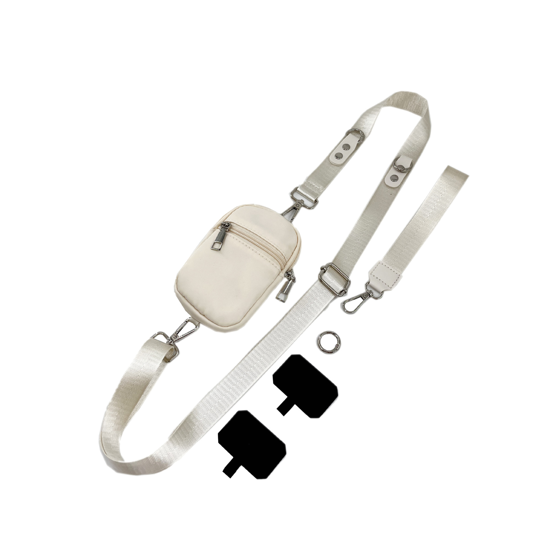 Twill Glossy Ribbon Phone Lanyard Detachable Wrist Strap With A Small Coin Pouch 4