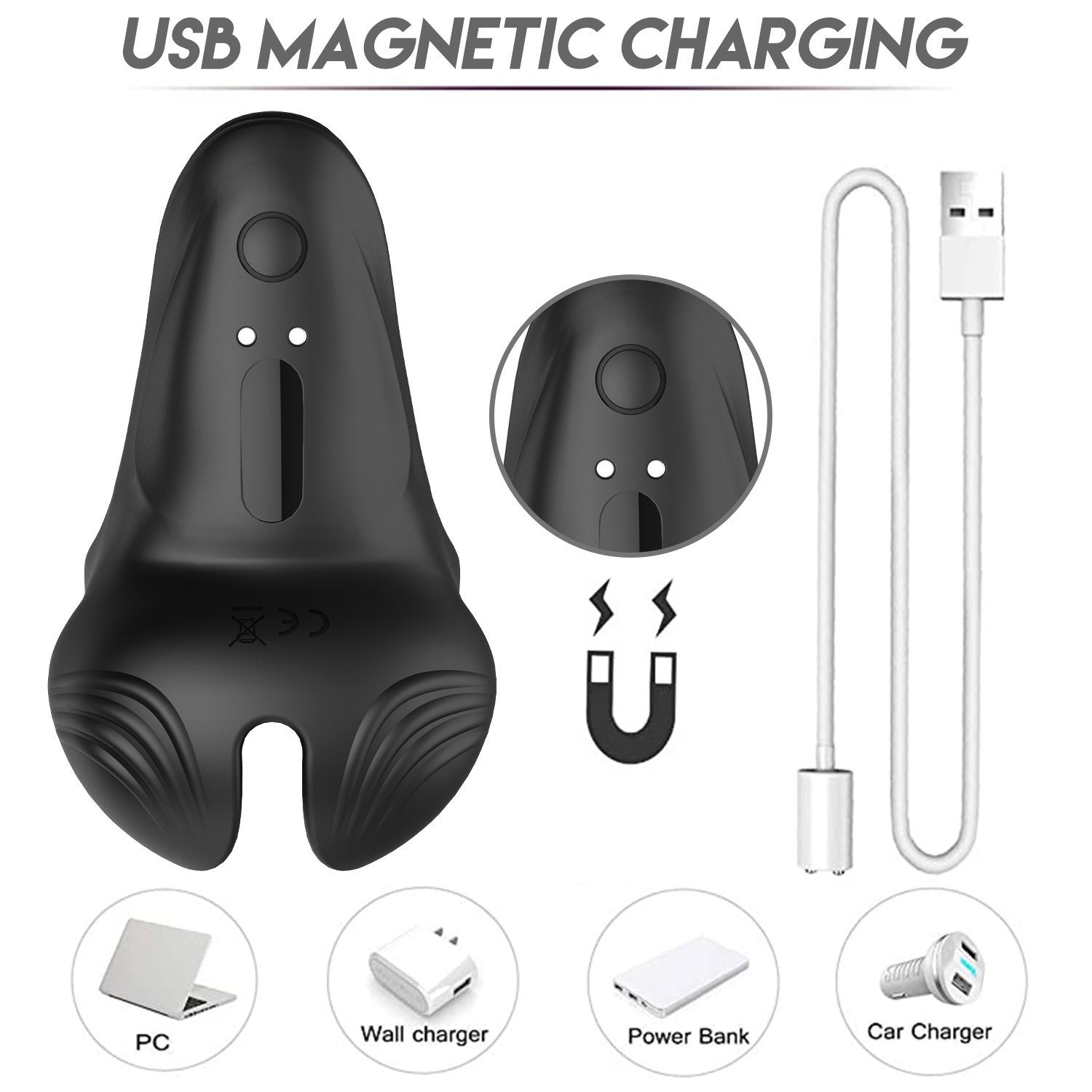 Perona Egg-shaped Ejaculation-Controlling Ring Rechargeable Electric Male