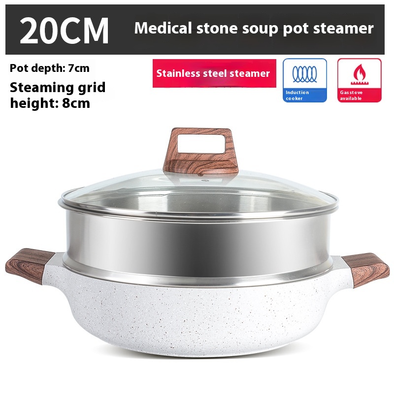 Shallow pot steel steaming 20