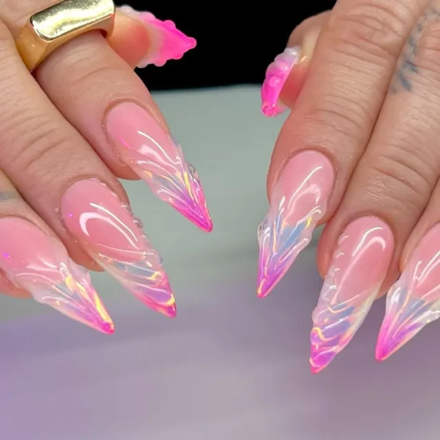 3D Three dimensional Popular Rhinestone Relief Fake Nails Ds27 - Shop at LoveMi