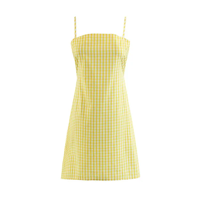 Knot V neck Camisole Women's Dress Yellow - Shop at LoveMi