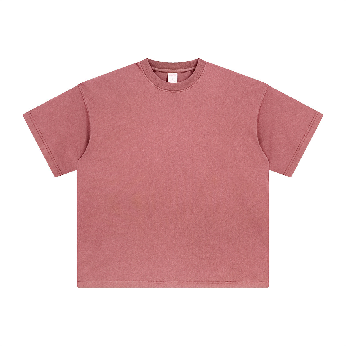 Short Sleeve Washed Brick Red