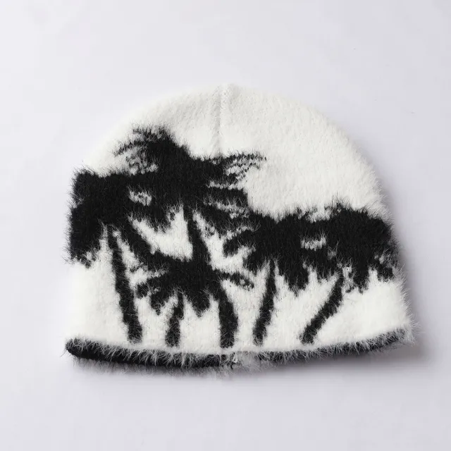 Hip Hop Knitted Hat Pullover Wool Knitted Hat White - Shop at LoveMi