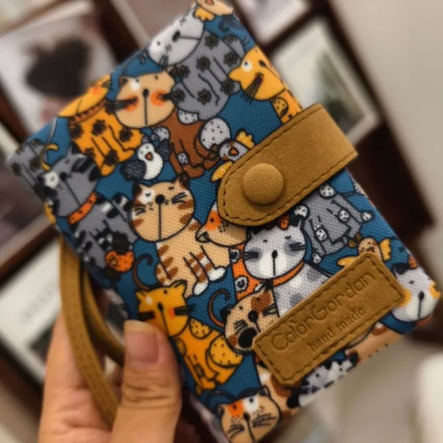 Multifunctional Tri fold Fashion Multi card slot Printed Wallet Floral - Shop at LoveMi