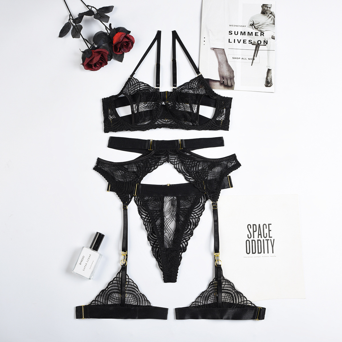 Title 19, European And American 5-piece Set Of Sexy Lace ...