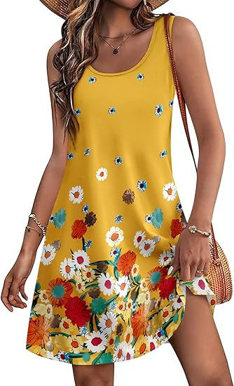 Casual European And American Garden Collar Printing Dress