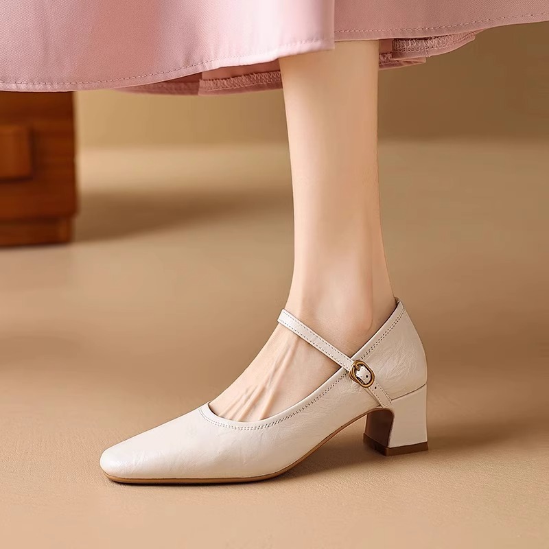 Sheepskin Mary Jane Heels, picture 4 of 8
