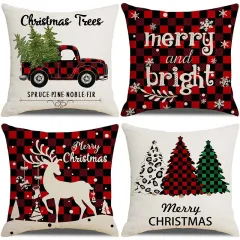 Sofa Living Room Christmas Pillow Cover Combination - 1051Style - View 1