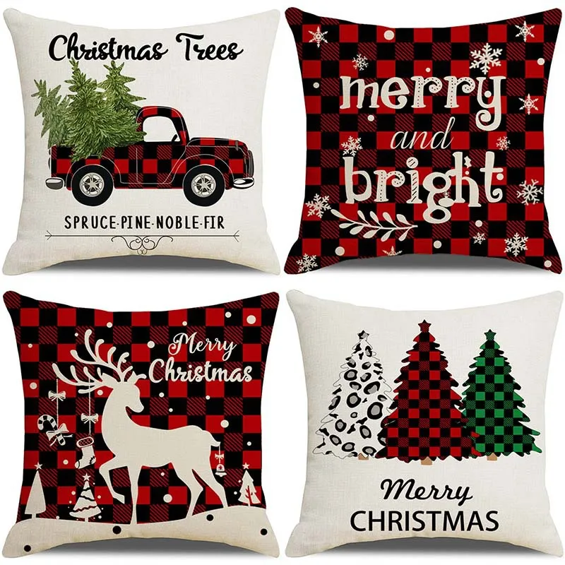 Sofa Living Room Christmas Pillow Cover Combination - 1051Style