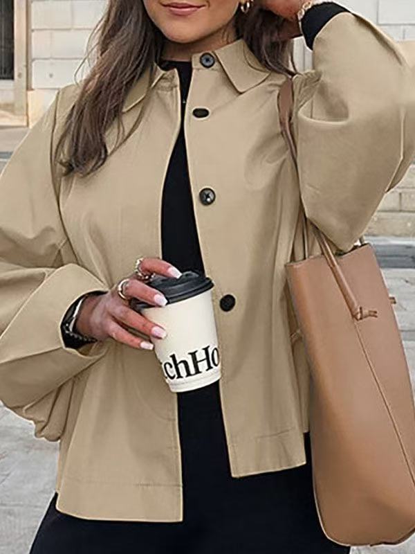 Women's French-style coat – light yellow colorway casual weekend look