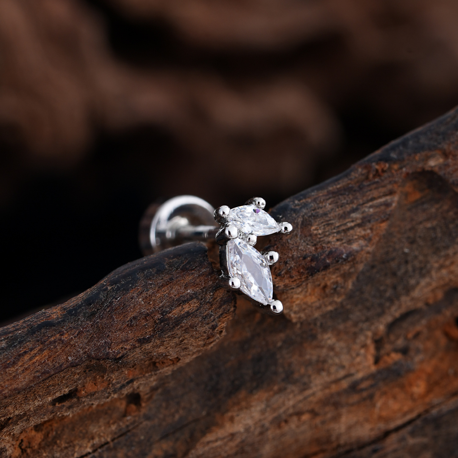 Minimalist Micro-Set Zircon Ear Cuffs