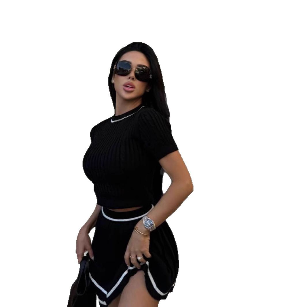 Short Sweater Pleated Skirt Women - Image 6